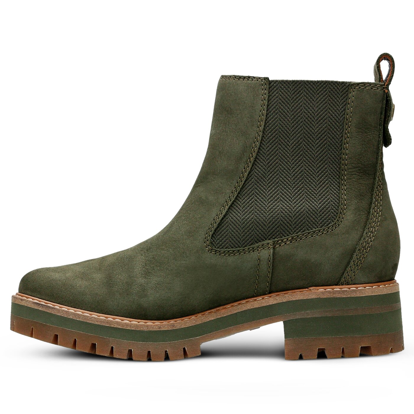 Damskie botki / sztyblety TIMBERLAND COURMAYEUR VALLEY CHELSEA tb0a1j5uh081 kolor zielony