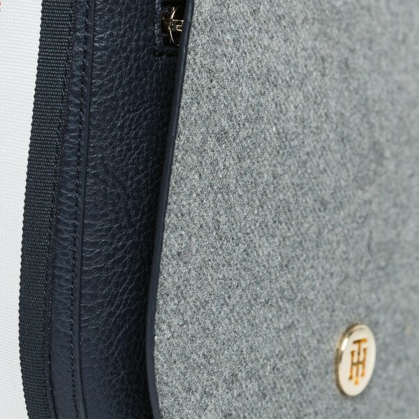 Damska nerka / saszetka TOMMY HILFIGER TOREBKA TH CORE SADDLE BAG MELTON aw0aw074160iv kolor szary