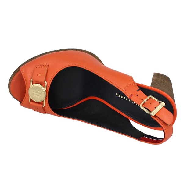 Damskie sandały TOMMY HILFIGER JOAN 1  fw56815492646 kolor pomarańczowy