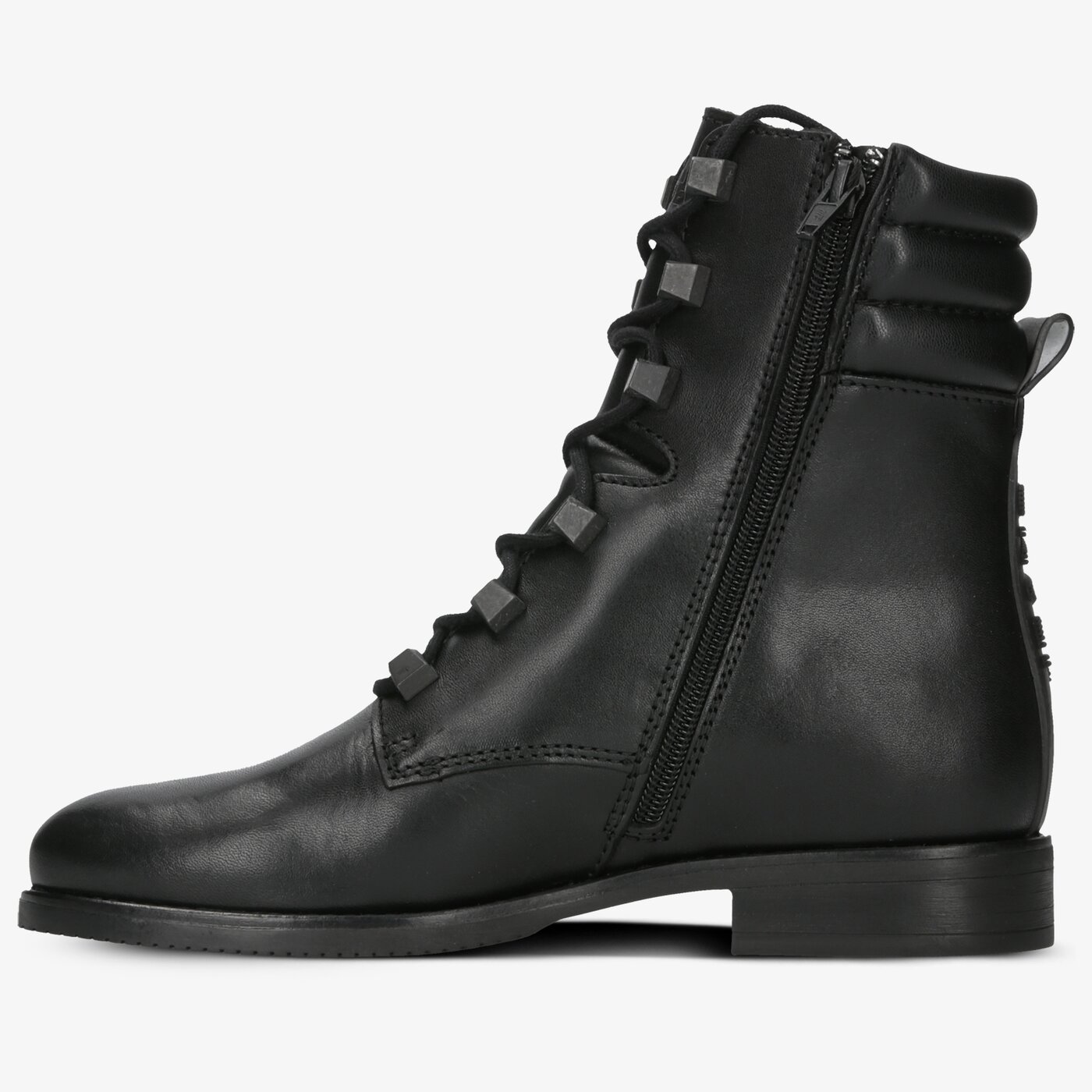 Damskie botki / sztyblety TOMMY HILFIGER PIN LOGO LACE UP BOOT en0en00697beh kolor czarny
