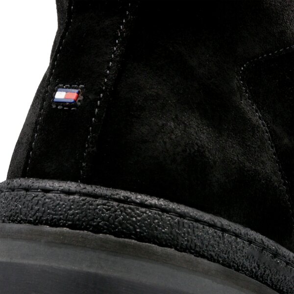 Damskie botki / sztyblety TOMMY HILFIGER MODERN HIKING BOOT SUEDE fw0fw03048990 kolor czarny