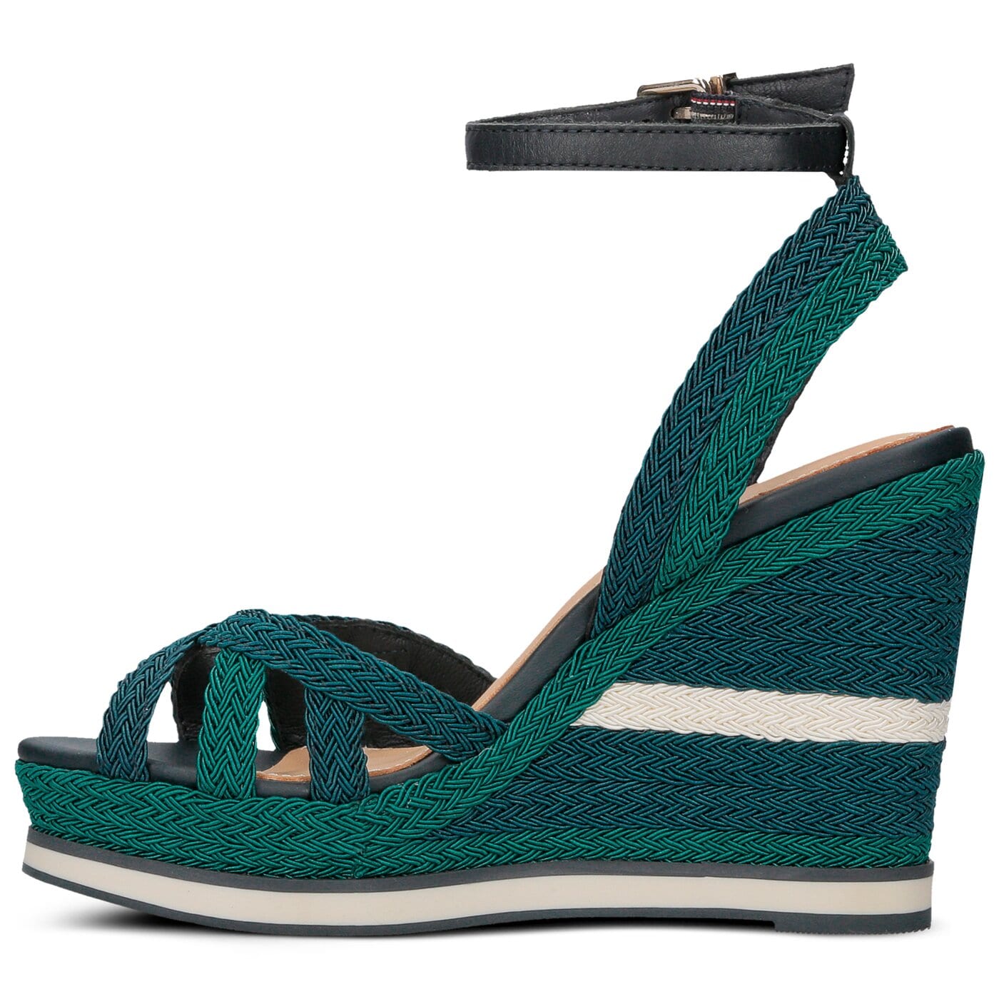 Damskie sandały TOMMY HILFIGER WEDGE SANDAL SPORTY OUTSOLE fw0fw02251403 kolor granatowy
