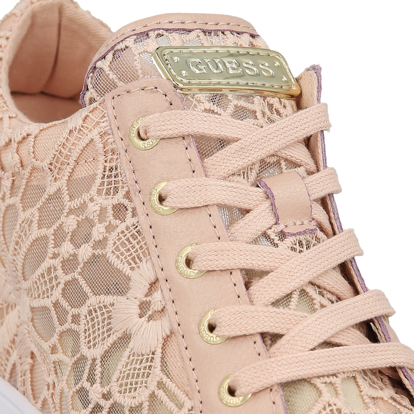 Damskie trampki GUESS FINNA flfin1lac12pink kolor różowy