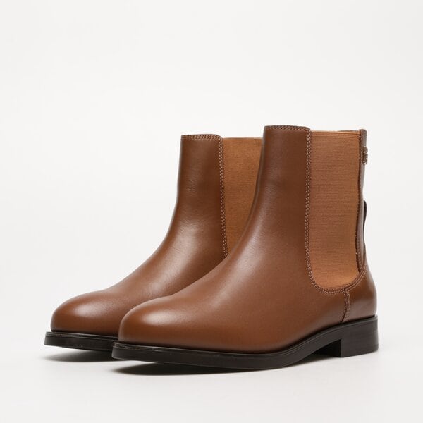 Damskie botki / sztyblety TOMMY HILFIGER ELEVATED ESSENTIAL BOOTIE fw0fw07483gtu kolor brązowy