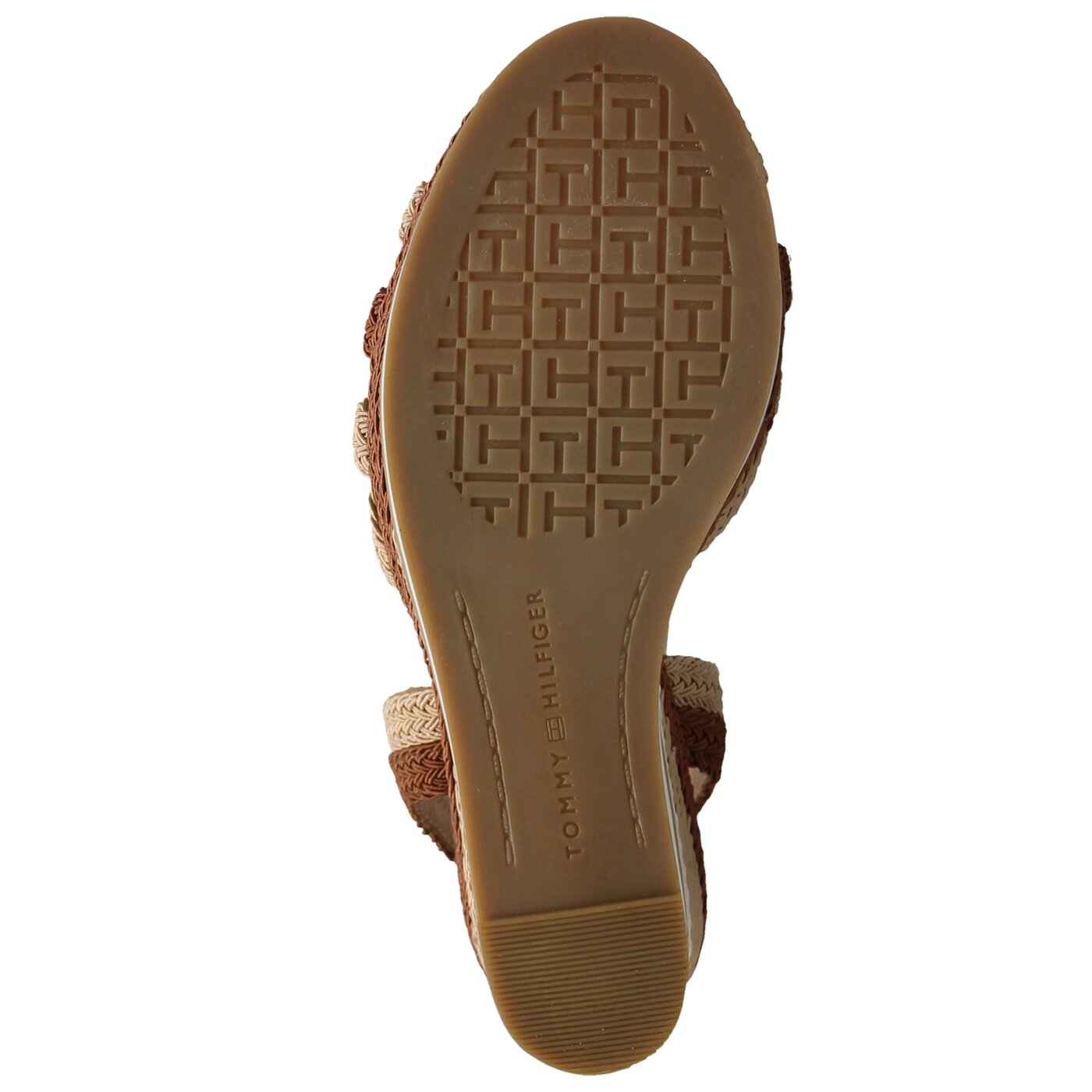 Damskie sandały TOMMY HILFIGER WEDGE SANDAL SPORTY OUTSOLE fw0fw02251121 kolor beżowy