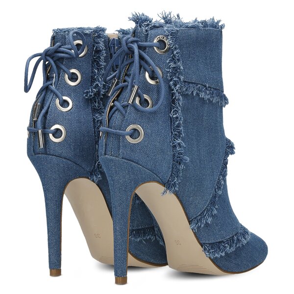 Damskie buty za kostkę GUESS PASTORA SHOOTIE flpao1den09blue kolor niebieski