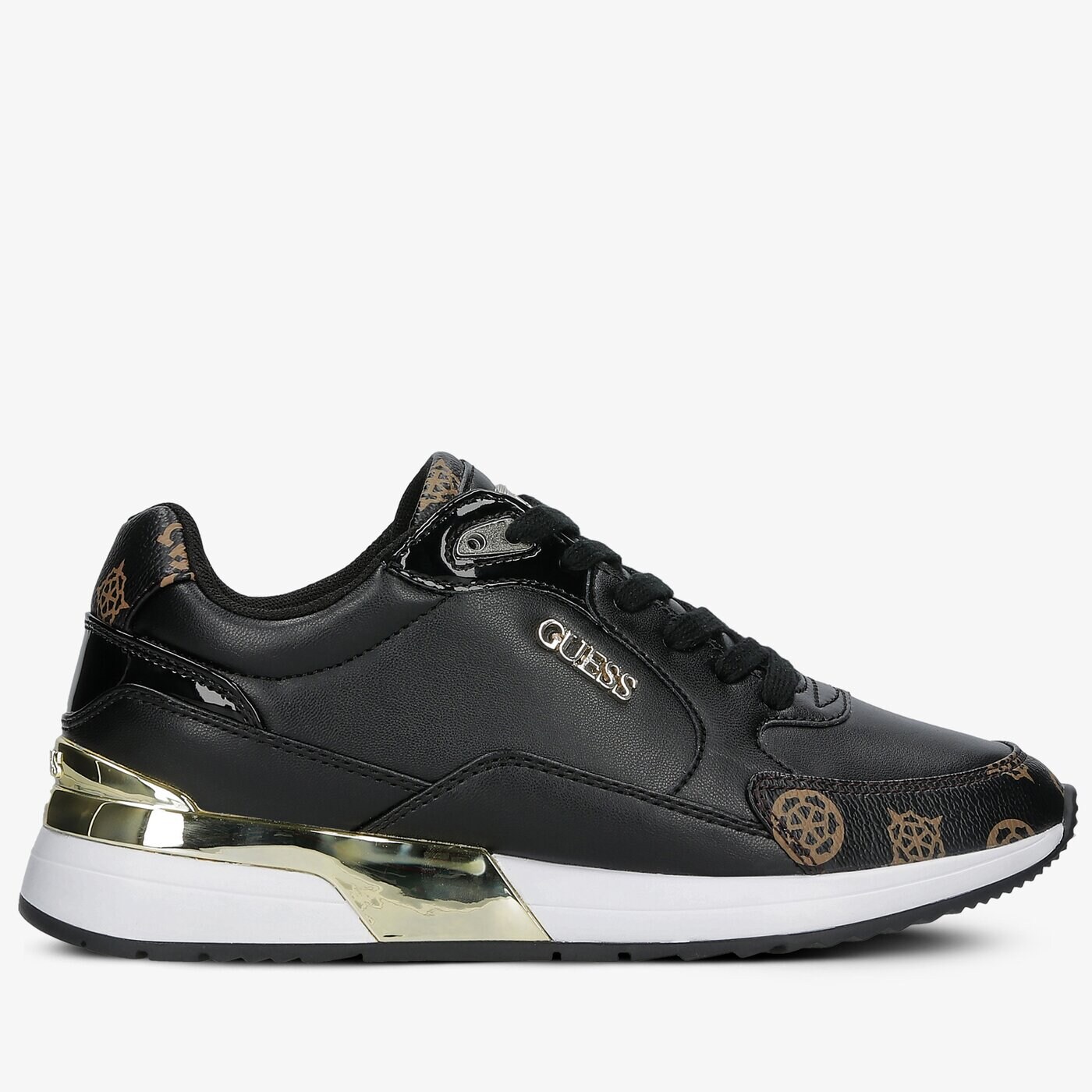 Damskie sneakersy (buty) GUESS MOXEA fl5moxfal12blkbr kolor czarny