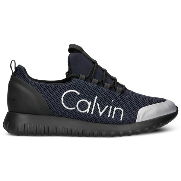Męskie sneakersy (buty) CALVIN KLEIN RON MESH/BRUSHED METAL s0506ina kolor granatowy