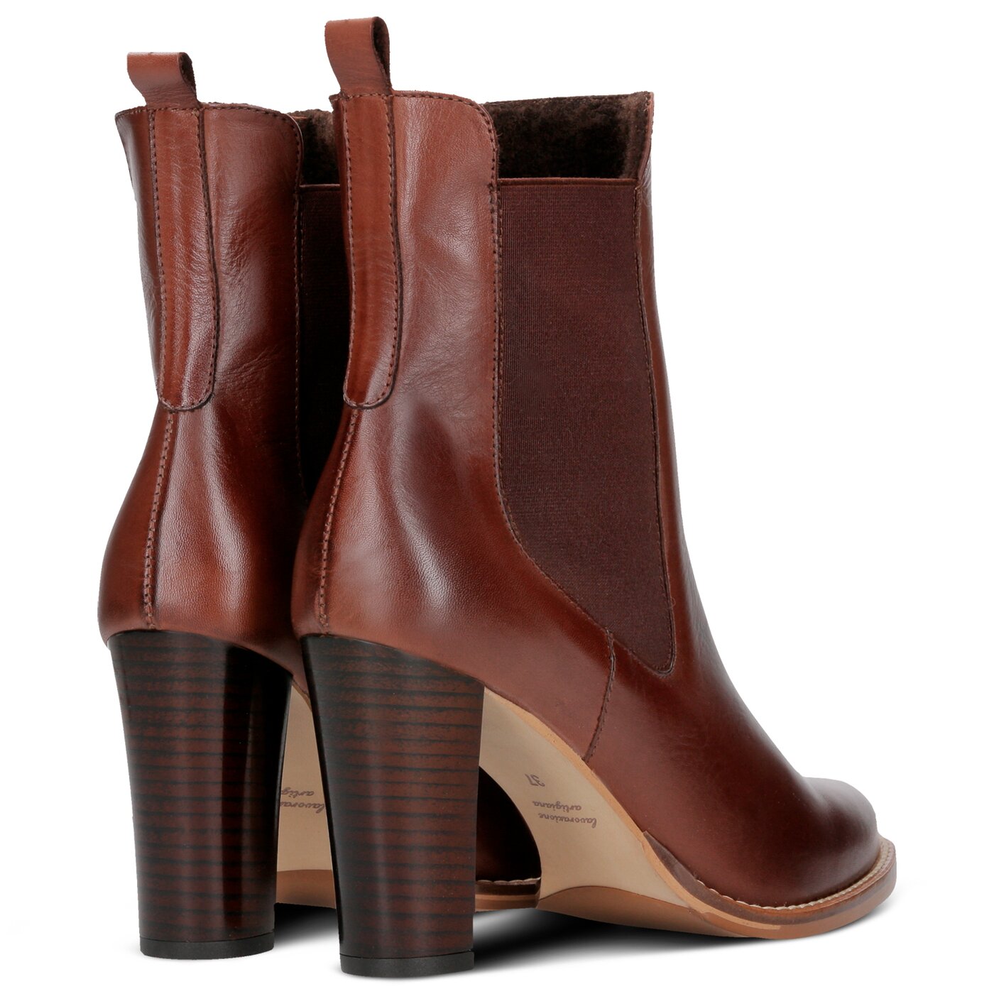 Damskie botki / sztyblety SYMBIOSIS INA  1196659002 kolor brązowy