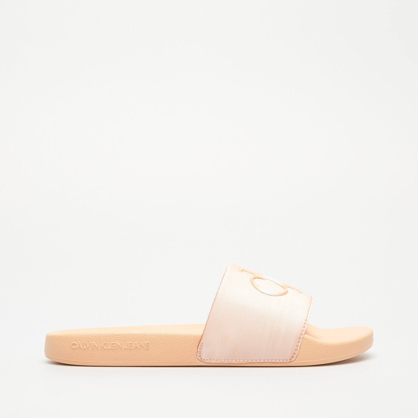 Damskie klapki CALVIN KLEIN SLIDE MONOGRAM CO yw0yw01402tnb kolor pomarańczowy