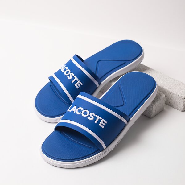 Męskie klapki LACOSTE L.30 SLIDE 218 1 CAM 735cam0063221 kolor niebieski