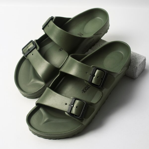 Męskie klapki BIRKENSTOCK ARIZONA EVA  129491 kolor khaki