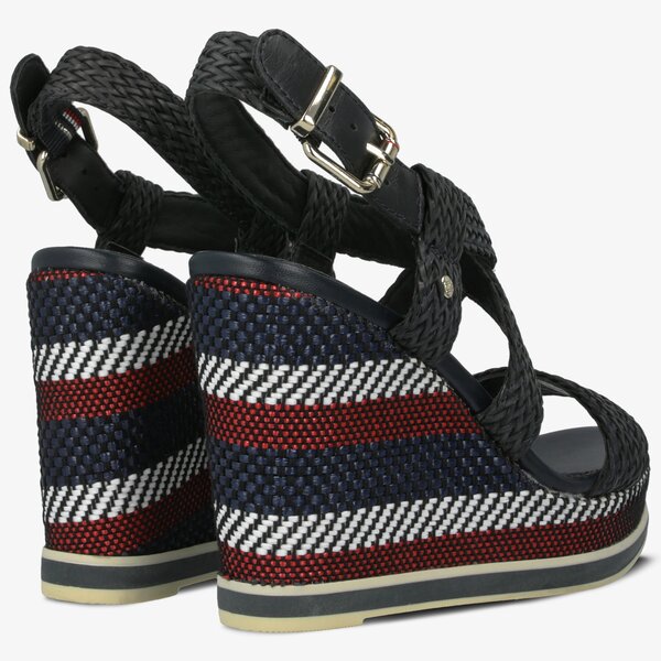 Damskie sandały TOMMY HILFIGER VANCOUVER 9Y TOMMY RAFFIA WEDGE SANDAL fw0fw03942403 kolor multicolor
