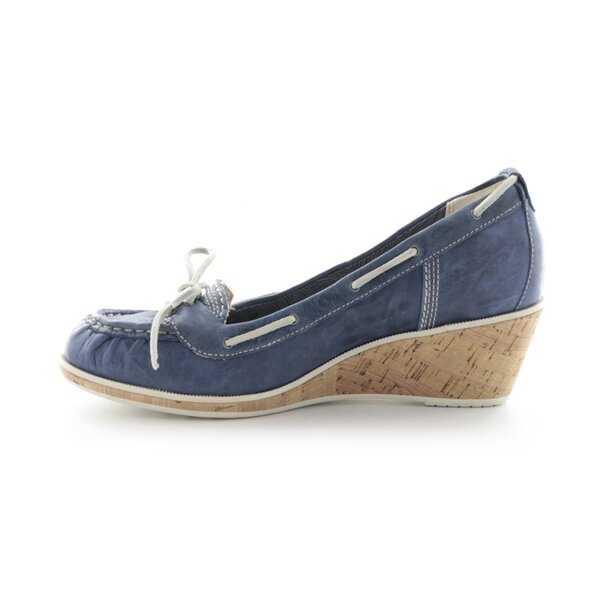 Damskie mokasyny i półbuty TIMBERLAND EK WHITTIER BOAT SLIP-ON 42633 kolor niebieski