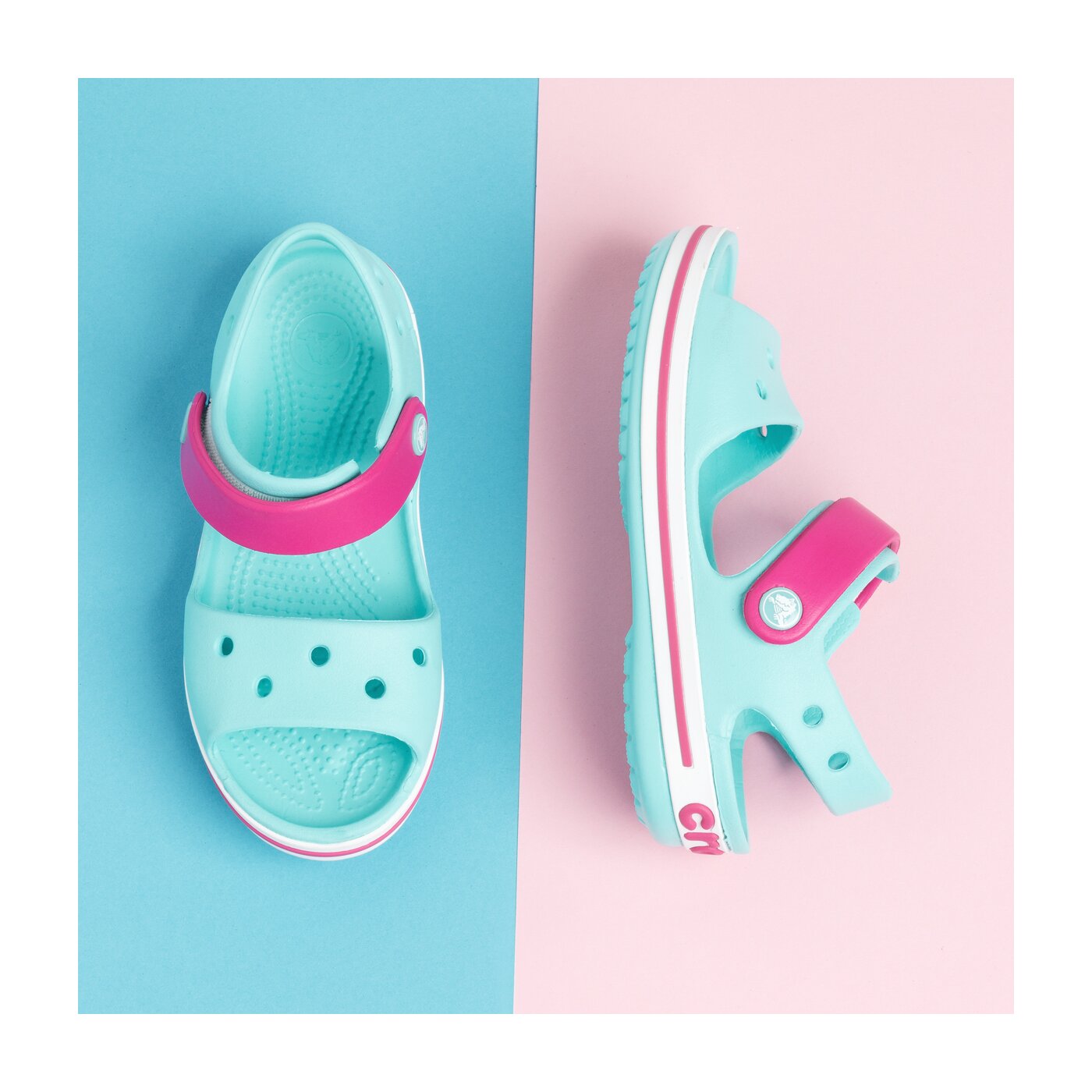 Dziecięce sandały / klapki CROCS CROCBAND SANDAL KIDS 128564fvi kolor niebieski