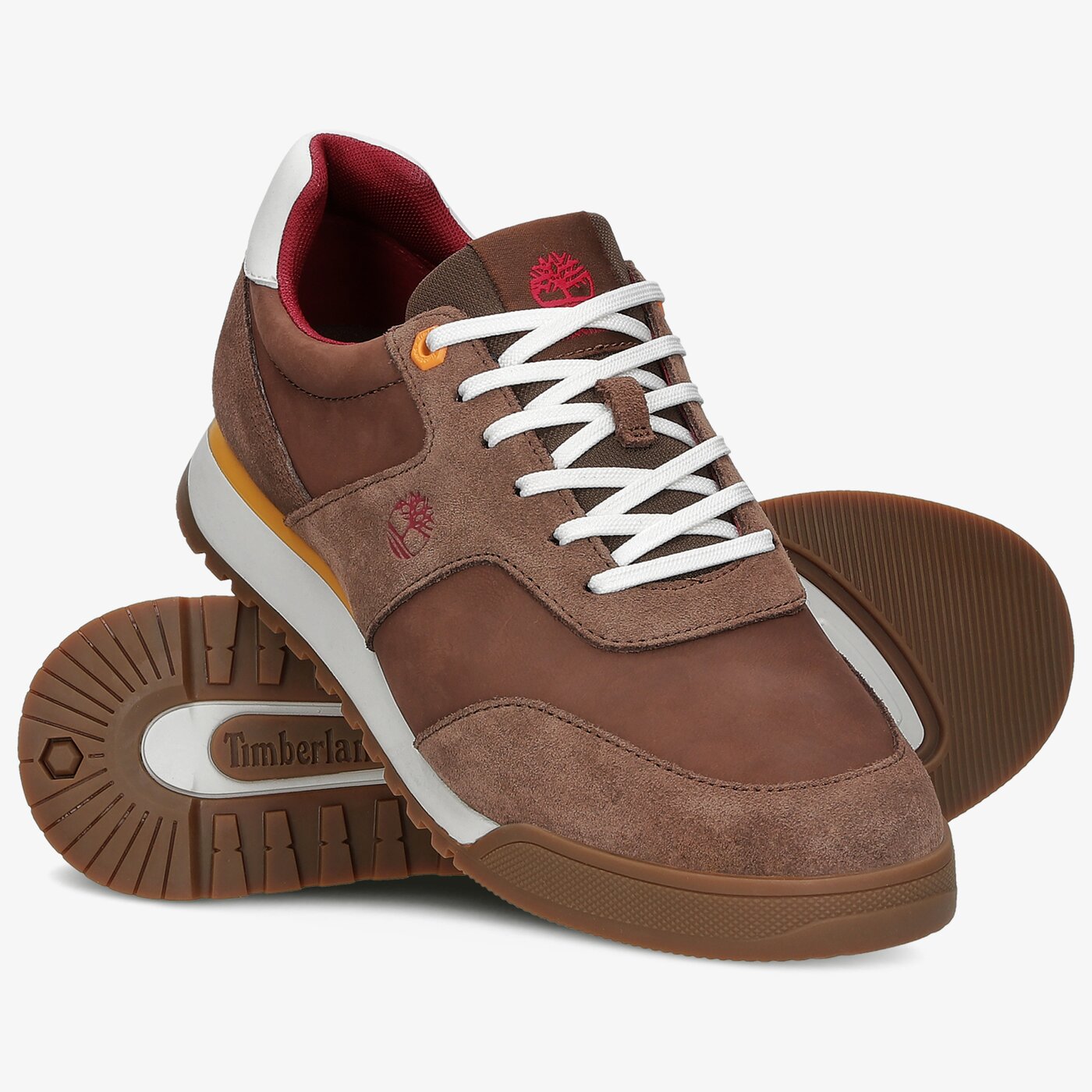 Męskie sneakersy (buty) TIMBERLAND MIAMI COAST LEATHER SNEAKER tb0a229j5001 kolor brązowy