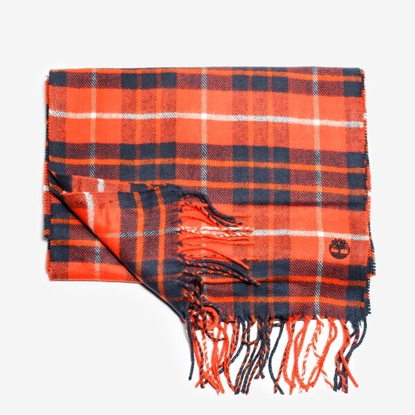 Męski szalik / rękawiczki TIMBERLAND SZALIK PLAID SCARF tb0a1evt8451 kolor pomarańczowy