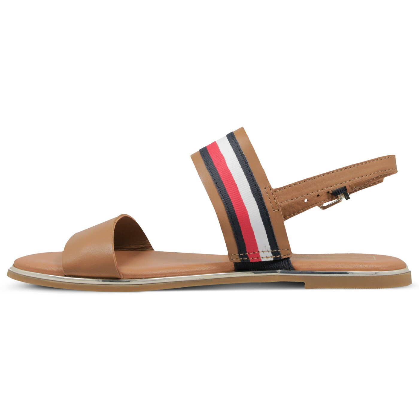 Damskie sandały TOMMY HILFIGER JENNIFER 34C FLAT SANDAL CORPORATE RIBBON #fw0fw04049929# kolor brązowy
