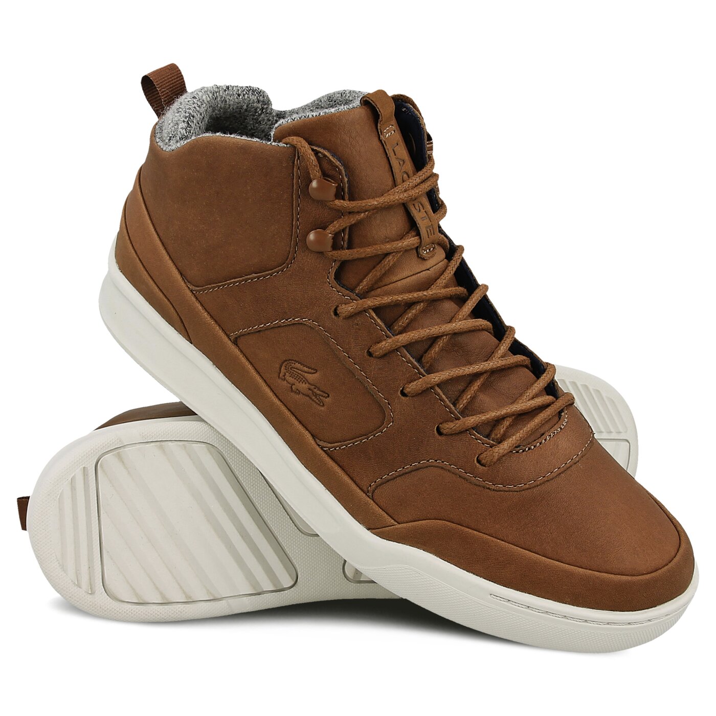 Męskie sneakersy (buty) LACOSTE EXPLORATEUR MID 317 1 734cam0016078 kolor brązowy