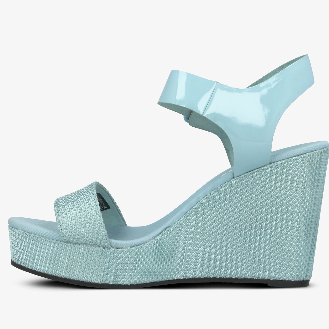 Damskie sandały TOMMY HILFIGER LUNA 29C MATERIAL MIX WEDGE SANDAL en0en00560446 kolor niebieski
