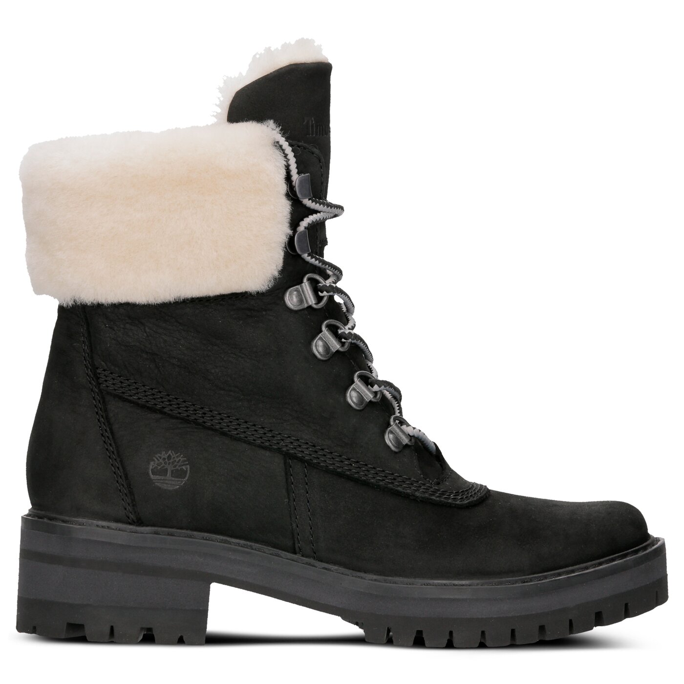 Damskie botki / sztyblety TIMBERLAND COURMAYEURVALLEY SHEARLIN a1rpd kolor czarny