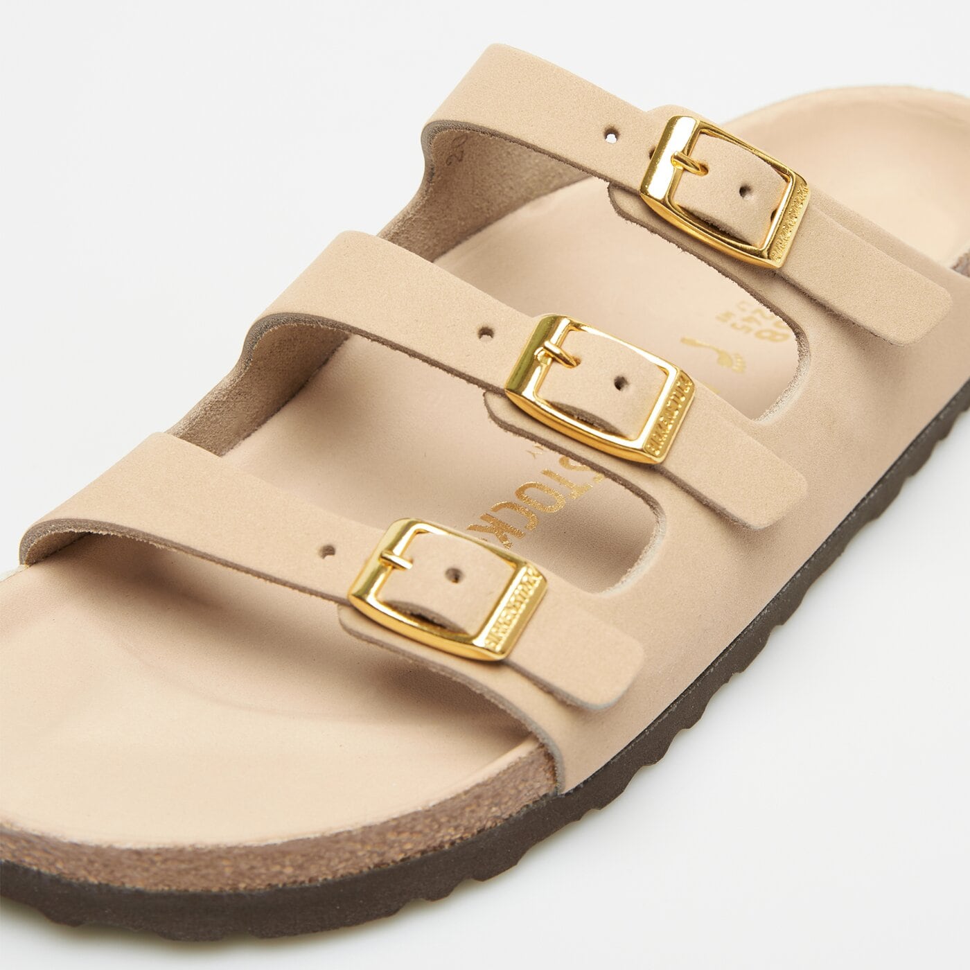 Damskie klapki BIRKENSTOCK FLORIDA LENB SANDCASTLE HEX 1029480 kolor beżowy