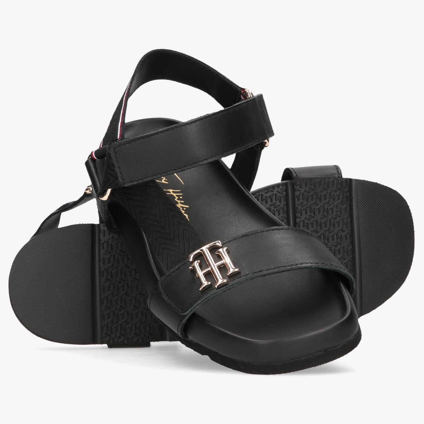 Damskie sandały TOMMY HILFIGER TH HARDWARE SPORTY SANDAL fw0fw06231bds kolor czarny
