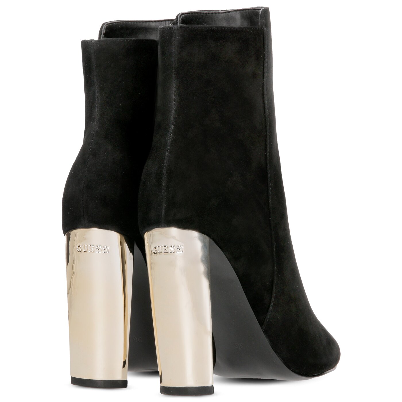 Damskie botki / sztyblety GUESS KITTY flkiy4sue10black kolor czarny