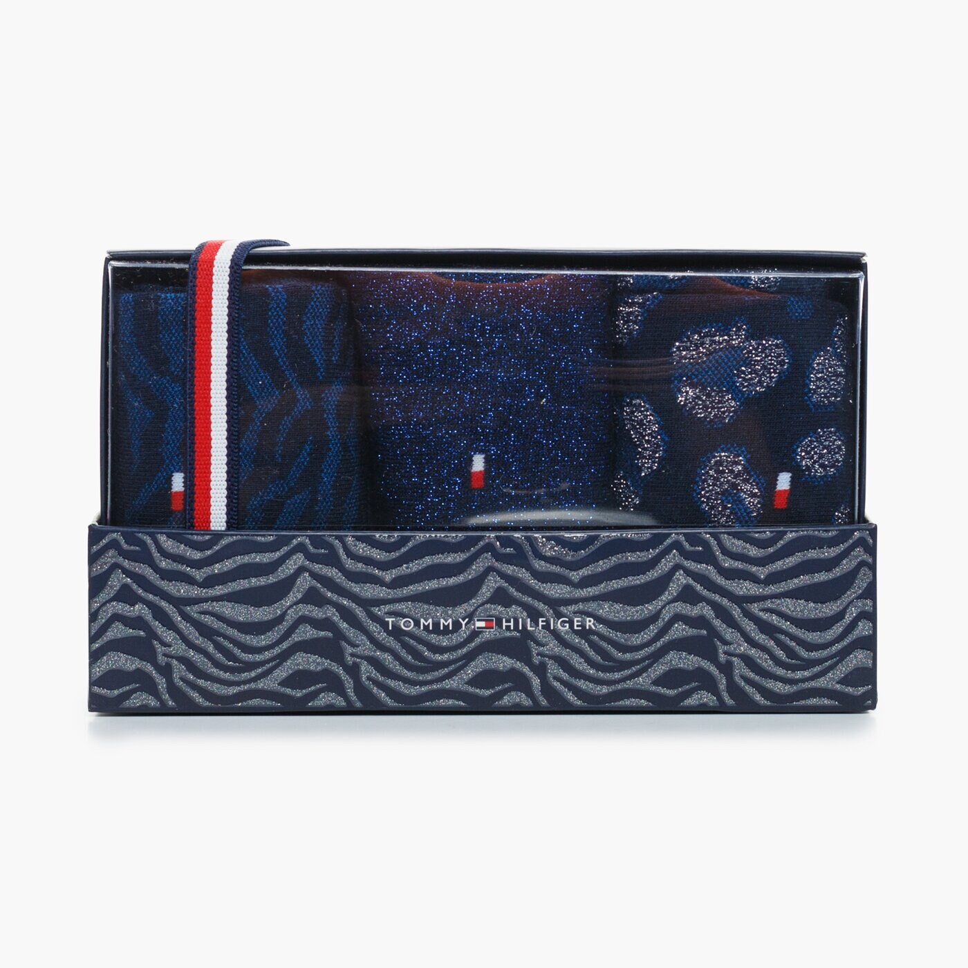 Damskie skarpetki TOMMY HILFIGER SKARPETY GIFTBOX LUREX 3P 39 493012001832039 kolor multicolor