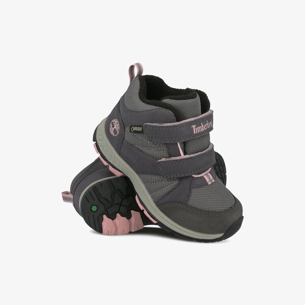 Dziecięce buty outdoor / trekkingowe TIMBERLAND NEPTUNE MID GTX 2STRAP WL tb0a224k0331 kolor szary