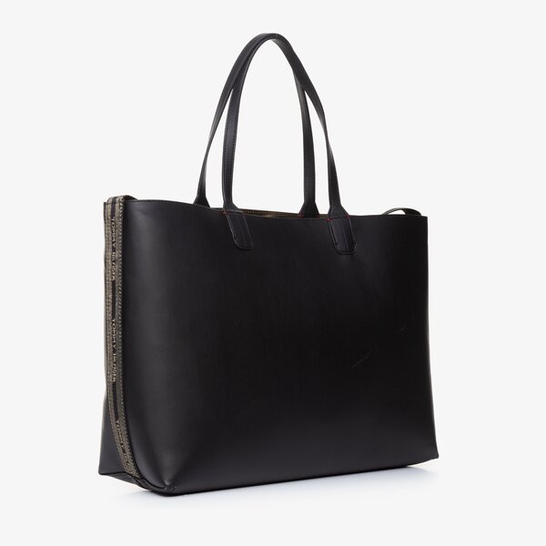 Damska torebka TOMMY HILFIGER TOREBKA ICONIC TOMMY TOTE aw0aw10457bds kolor czarny