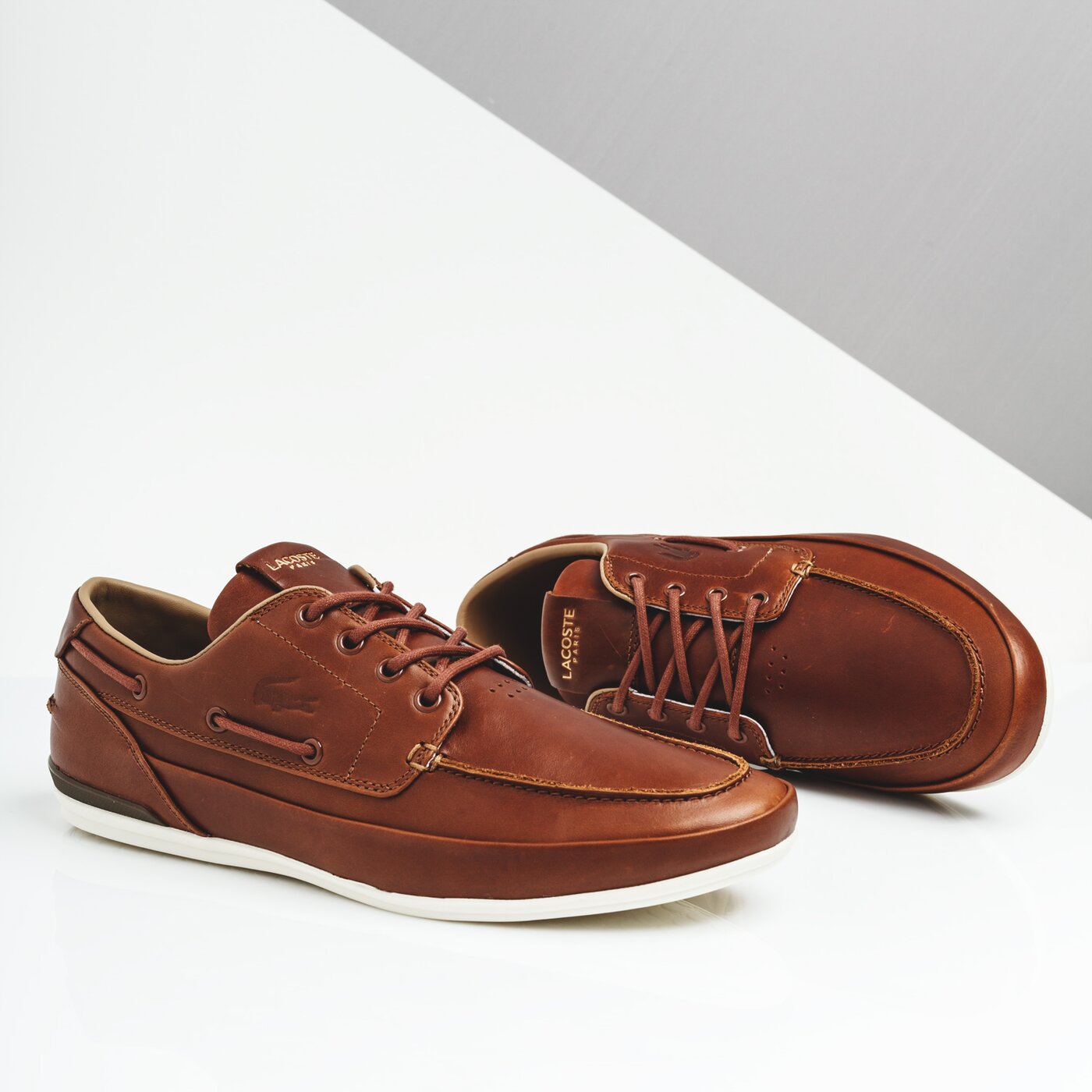 Męskie sneakersy (buty) LACOSTE MARINA 119 6 CMA 737cma0055f57 kolor brązowy