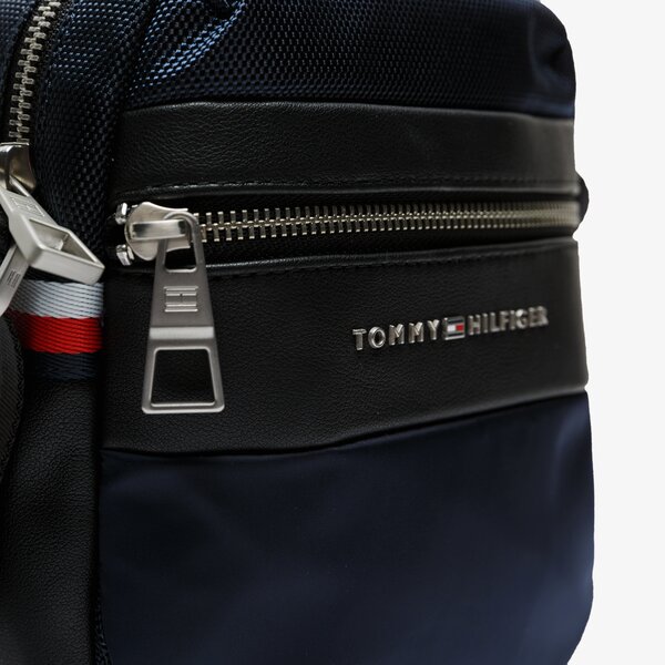 TOMMY HILFIGER TORBA NYLON MIX MINI REPORTER am0am04765413 kolor granatowy