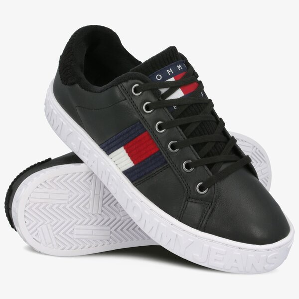 Damskie trampki TOMMY HILFIGER COOL WARM LINED SNEAKER en0en00642bds kolor czarny