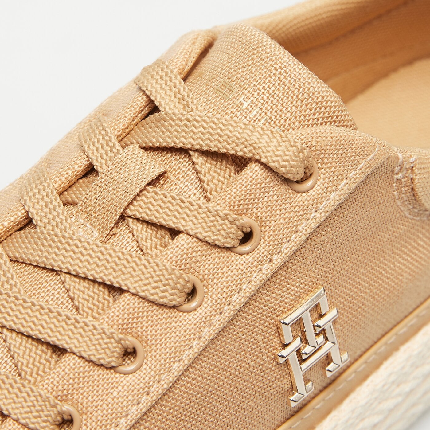 Damskie trampki TOMMY HILFIGER VULC SNEAKER LINNEN fw0fw07673rbl kolor brązowy