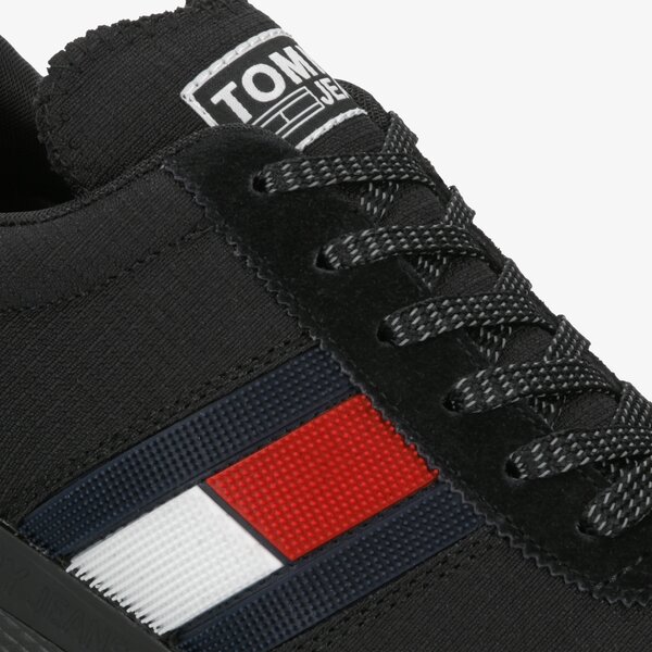 Męskie sneakersy (buty) TOMMY HILFIGER FLAG FLEXI TOMMY JEANS SNEAKER em0em00331990 kolor czarny