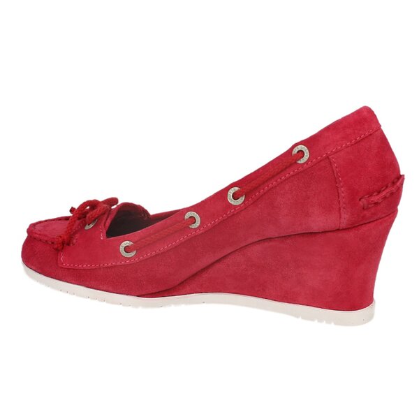 Damskie mokasyny i półbuty LACOSTE CORBON MID WEDGE 2 727srw1227047 kolor czerwony