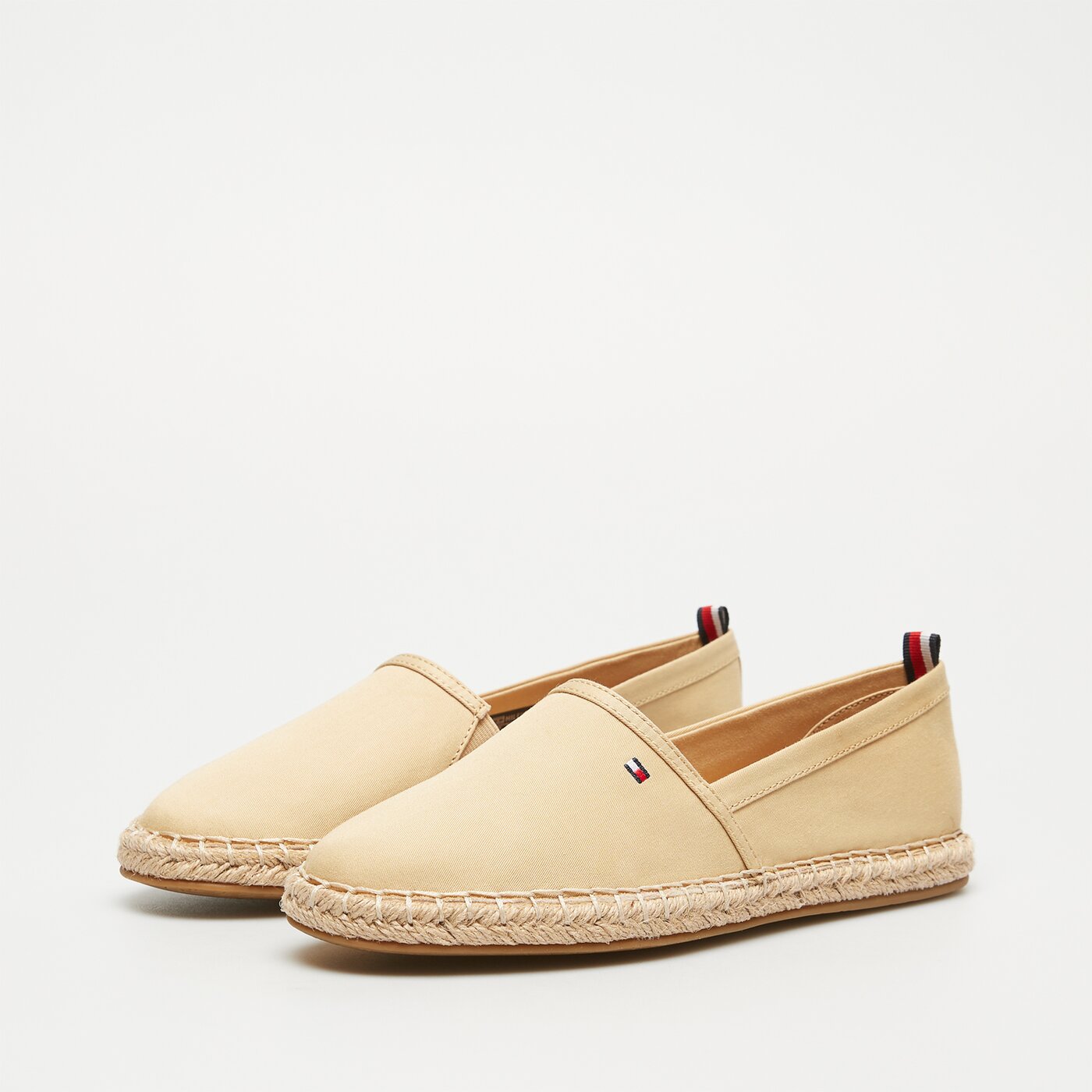Damskie espadryle TOMMY HILFIGER BASIC TOMMY FLAT ESPADRILLE fw0fw06497acr kolor beżowy