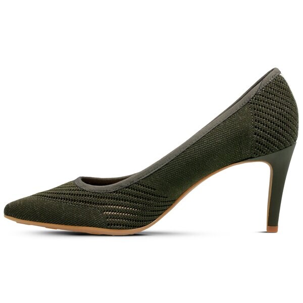 Damskie szpilki / czółenka TOMMY HILFIGER TOMMY KNIT POINTY PUMP fw0fw02971011 kolor khaki