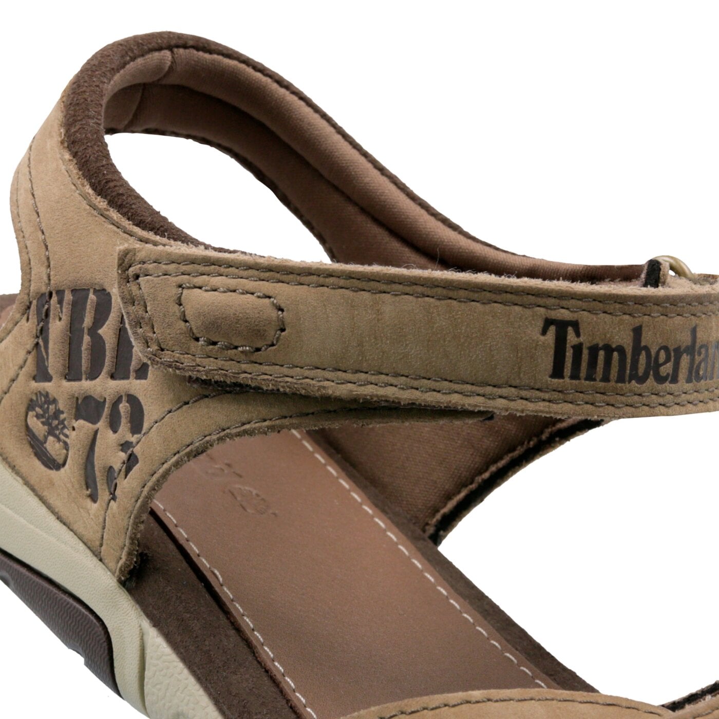 Dziecięce sandały / klapki TIMBERLAND EK OAK BLUFFS LEATHER 2 STRAP 2190a kolor brązowy