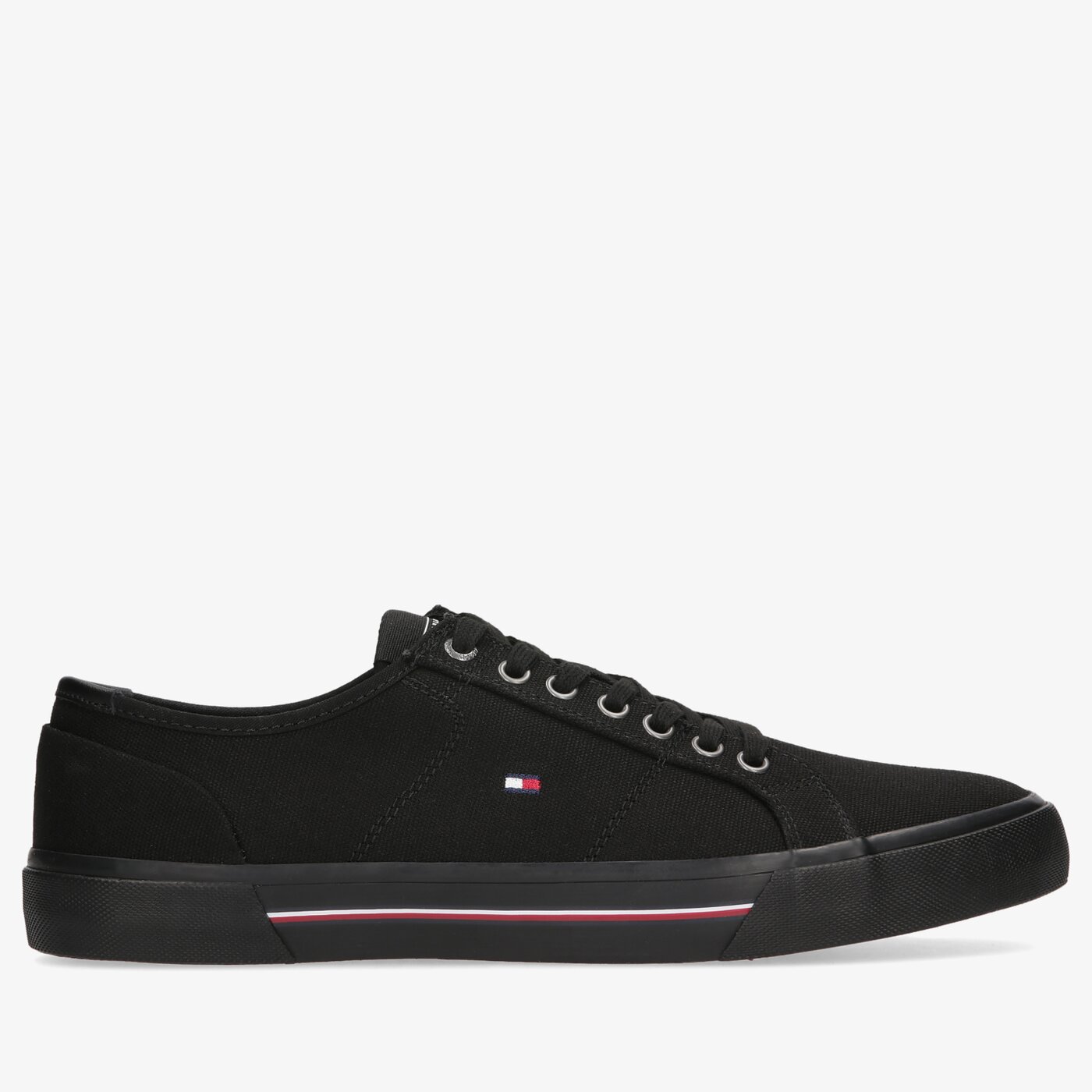 Męskie trampki TOMMY HILFIGER CORE CORPORATE CANVAS VULC fm0fm04000bds kolor czarny