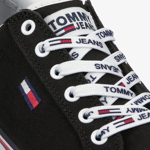 Damskie trampki TOMMY HILFIGER ESSENTIAL LACE UP SNEAKER en0en00786bds kolor czarny