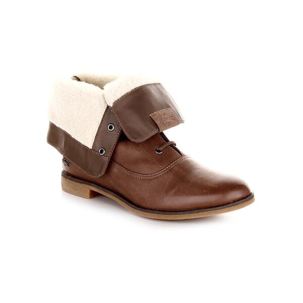 Damskie botki / sztyblety LACOSTE SERENAC 724clw0032078 kolor brązowy