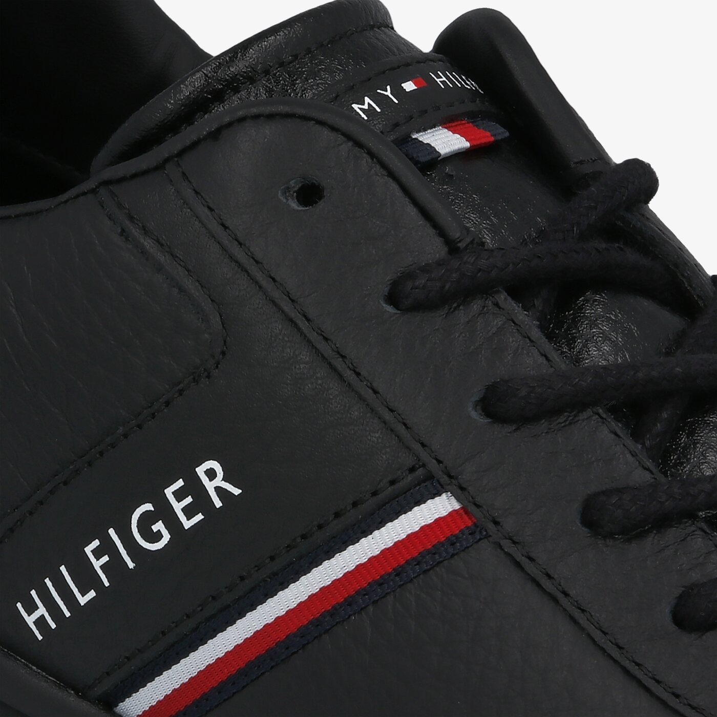 Męskie sneakersy (buty) TOMMY HILFIGER SUMMIT 9C LIGHTWEIGHT LEATHER MIX SNEAKER fm0fm02988bds kolor czarny