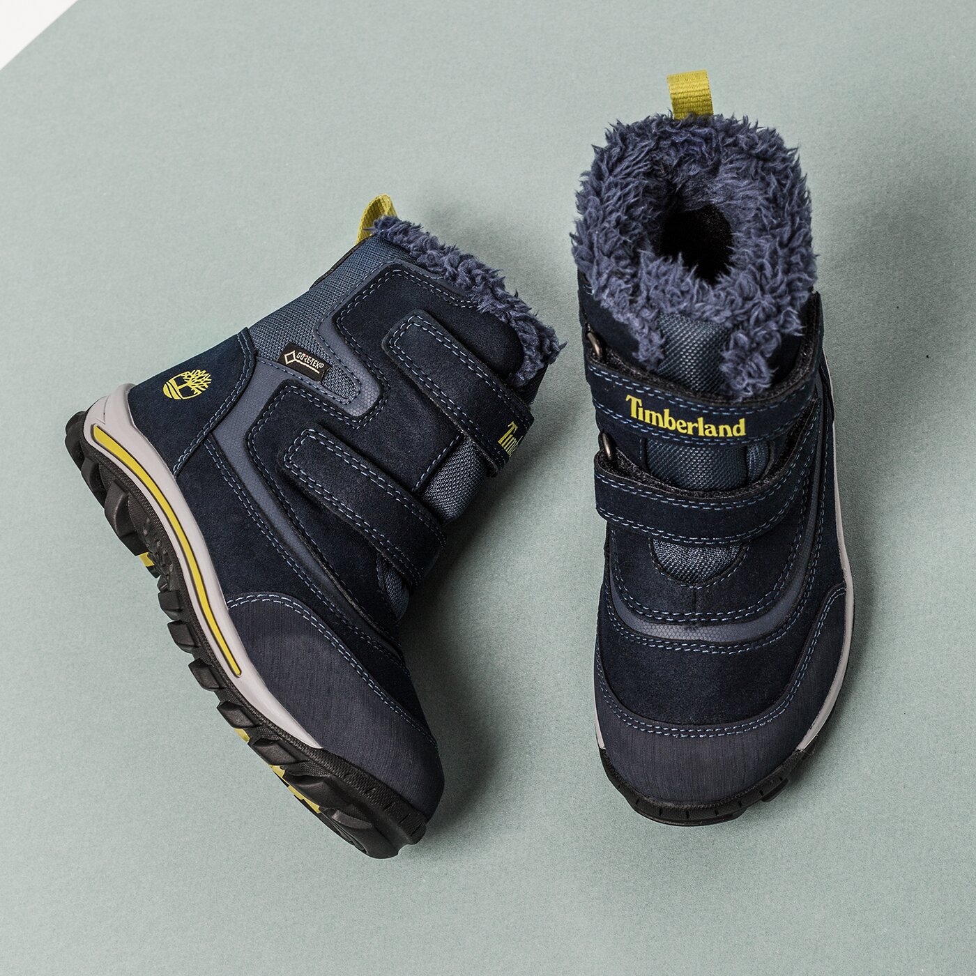 Dziecięce buty outdoor / trekkingowe TIMBERLAND CHILLBERG 2-STRAP GTX a1lj1 kolor granatowy