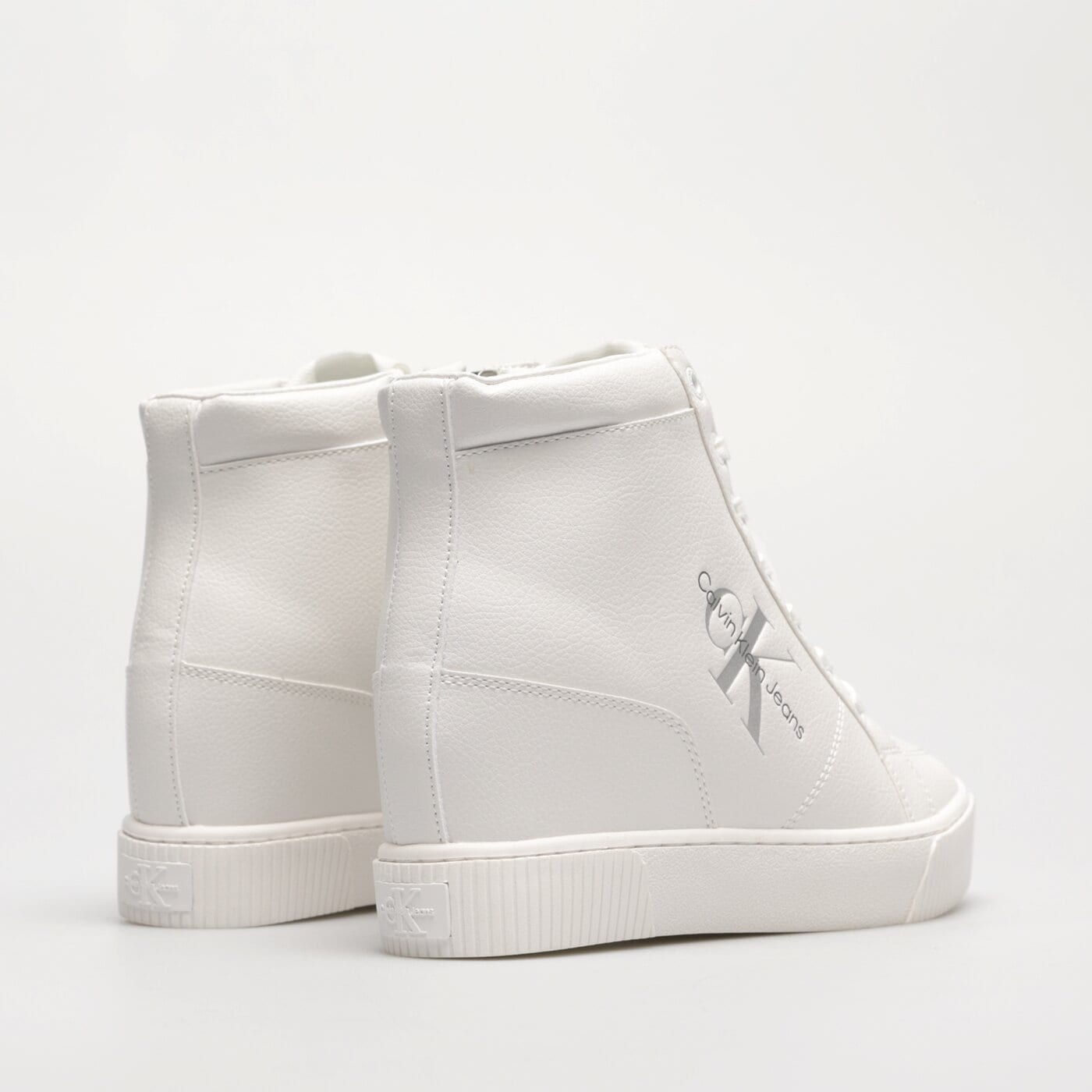 Damskie sneakersy (buty) CALVIN KLEIN HIDDEN WEDGE CUPSOLE LACEUP WN yw0yw007710lb kolor biały