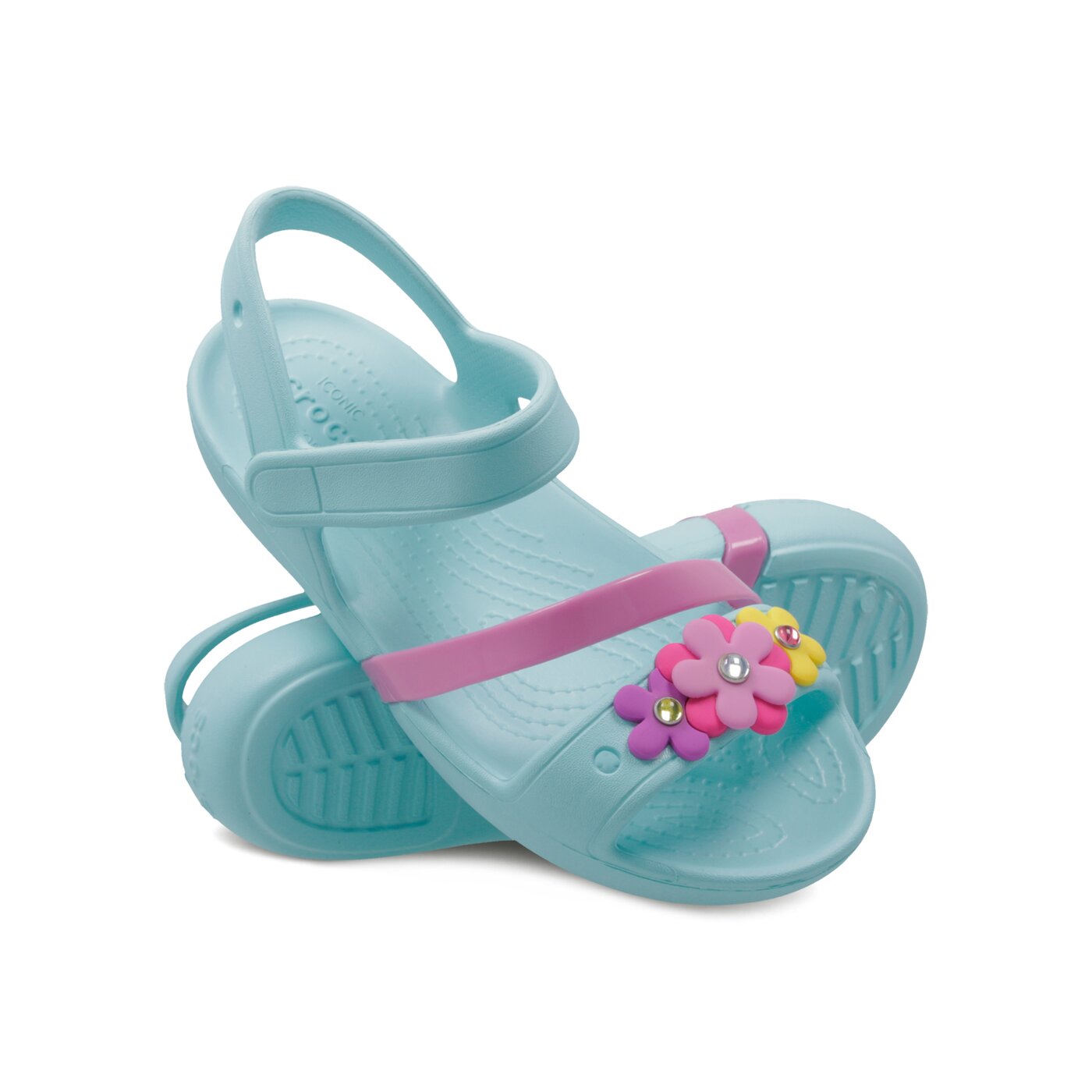 Dziecięce sandały / klapki CROCS LINA CHARM SANDAL K 2055304o9k kolor niebieski