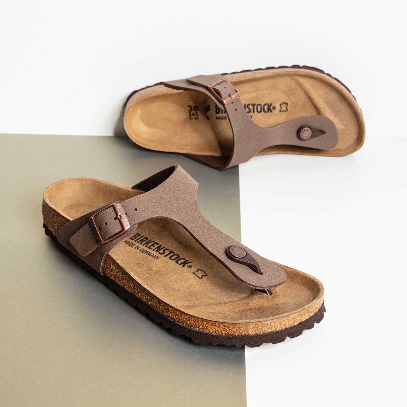 Damskie klapki BIRKENSTOCK GIZEH  43753 kolor brązowy