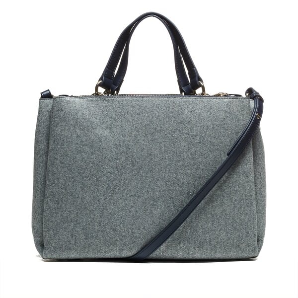 Damska torebka TOMMY HILFIGER TOREBKA EFFORTLESS TOMMY SM SATCHEL MLTN aw0aw06039901 kolor szary