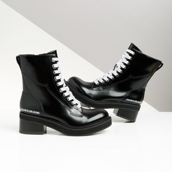 Damskie botki / sztyblety CALVIN KLEIN EBBA r0762blk kolor czarny